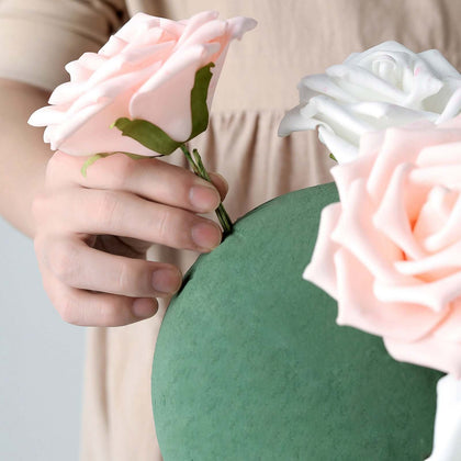 Green DIY Flower Arrangements Craft Foam Ball, Smooth Floral Foam Ball 8"