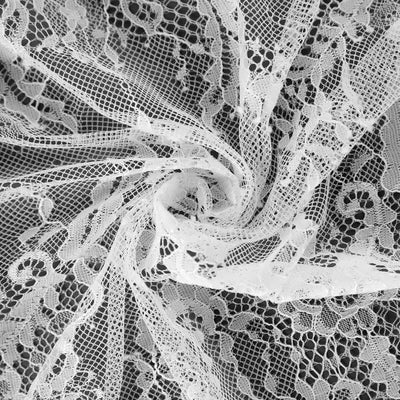 Lace Rectangle Tablecloth 60"x120" White with Scalloped Frill Edges - Vintage Design for Stylish Table Settings